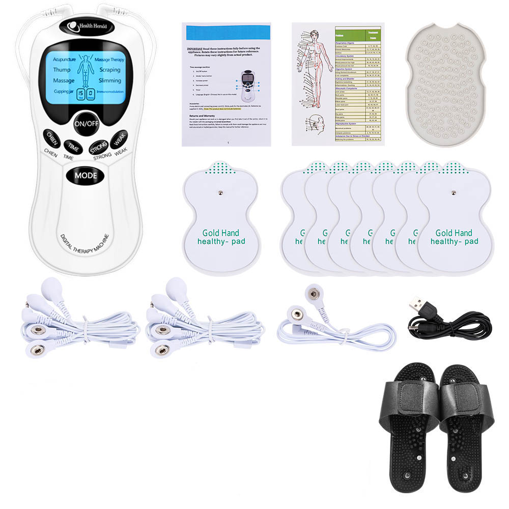 Fysioterapi tens muskelstimulator elektrisk ems akupunktur kropsmassage digital terapi slankemaskine elektrostimulator