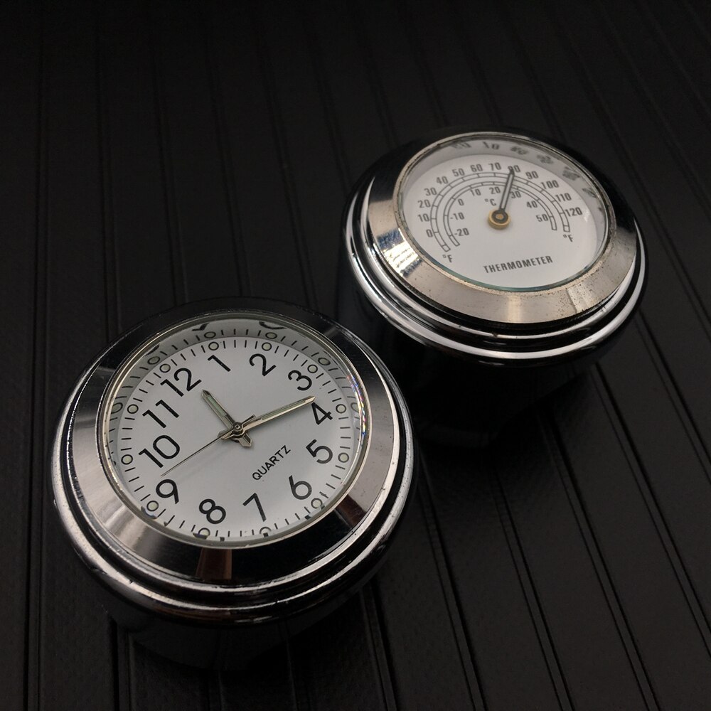 Waterdicht Motorfiets 7/8 tot 1 Stuurhorloge, Universeel Stuur Glow Mount Klokhorloge Zilver Geschikt voor de Meeste Motorfiets Cruiser Chopper Custom Waterdicht Motorfiets 7/8 tot 1 Stuurhorloge, Universeel Stuur Glow Mount Klokhorloge Zilver Geschikt voor de Meeste Motorfiets Cruiser Chopper Custom