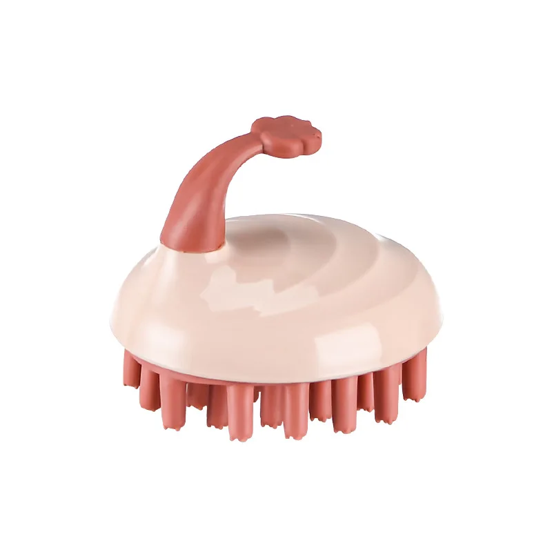 Siliconen Shampoo Borstel Huishoudelijke Haar Schoonmaken Shampoo Doet Geen Pijn Het Hoofd Nat En Droog Massage Shampoo Kam Met Handvat: green