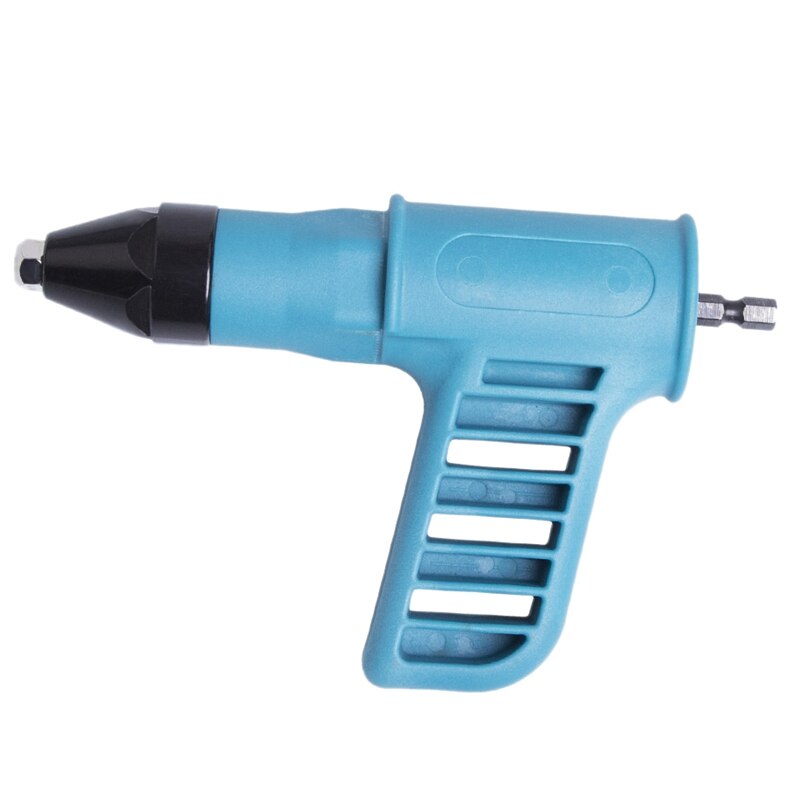 Cordless Riveter Electric Drill Tools Kit Riveter Adapter Insert Nut with Convertible Nozzles 2.4mm/3.2mm/4.8mm