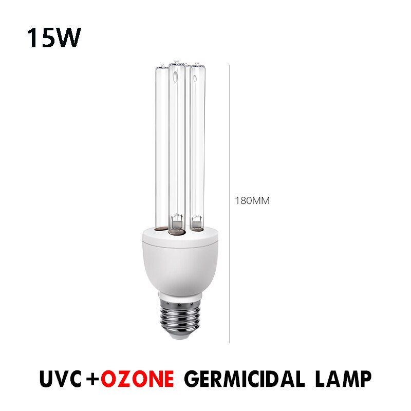 E27 15W 25W UV Ultraviolet Light Lamp Quartz Germicidal Disinfection Light LED UVC Ozone Bulb UVC 220V Sterilizer Kill Mite Lamp: 15W UVC OZONE / 110V