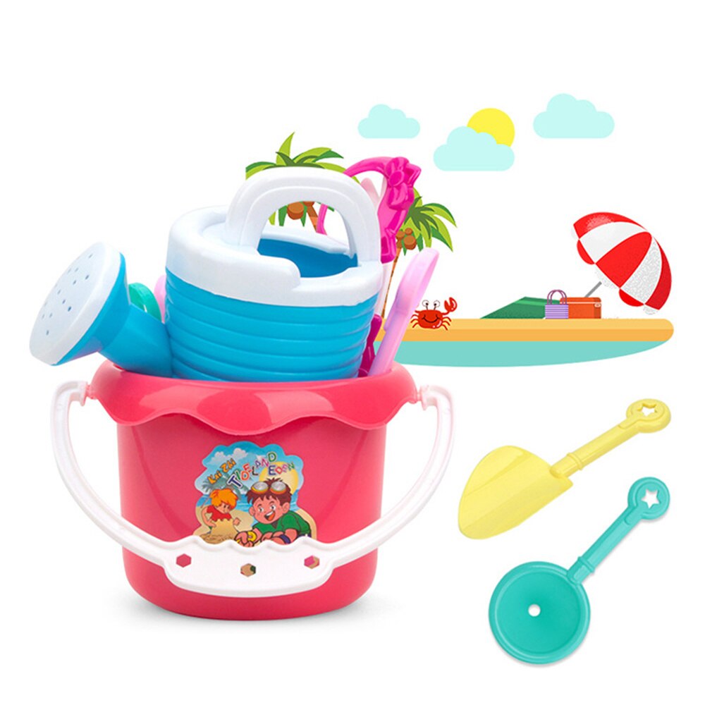 Multicolour Beach Toys Set Reusable Beach Bucket Shovel Water Toys for Children Great for Swimming Pool Bathtub Durable B99