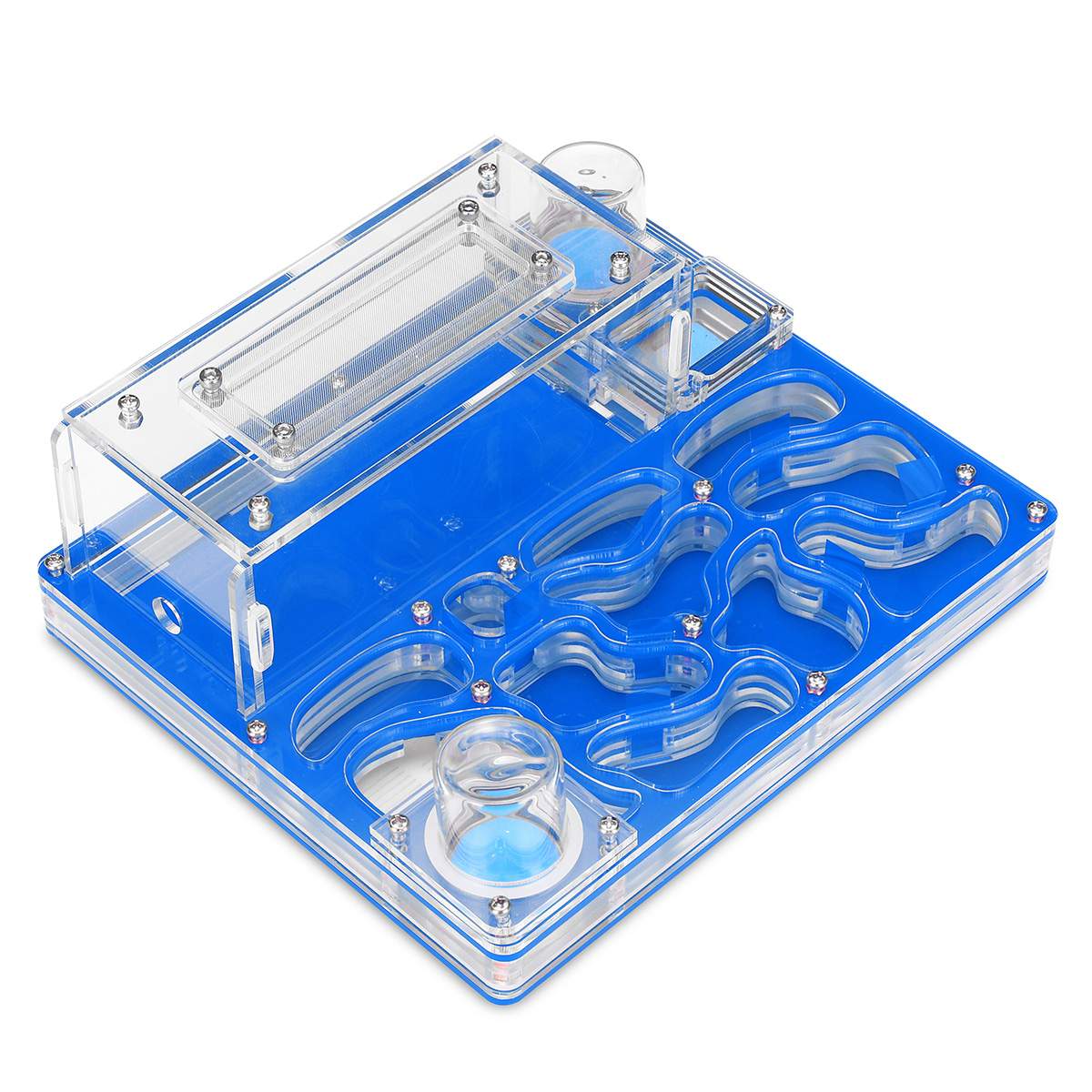DIY Acryl Flat Ant Farm Large Ant Nest with Feeding Area Water Feeder Ant House Pet Anthill Workshop Multiple Colour: light blue