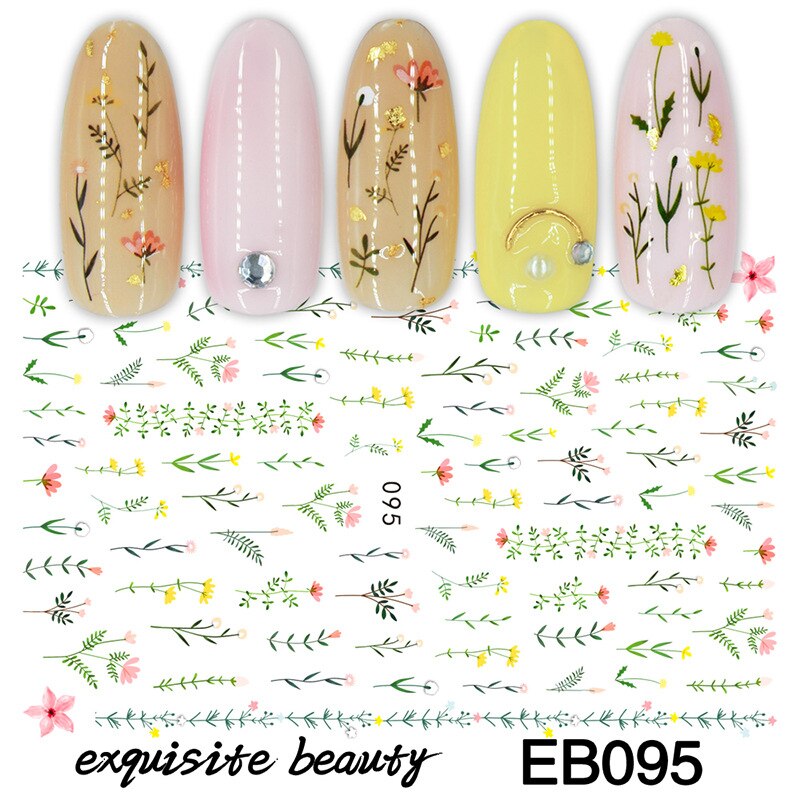 Fruits Avocado Nail Art Stickers for Nails Art Self Adhesive Decals Manicure Nails Accessoires Stickers: EB095