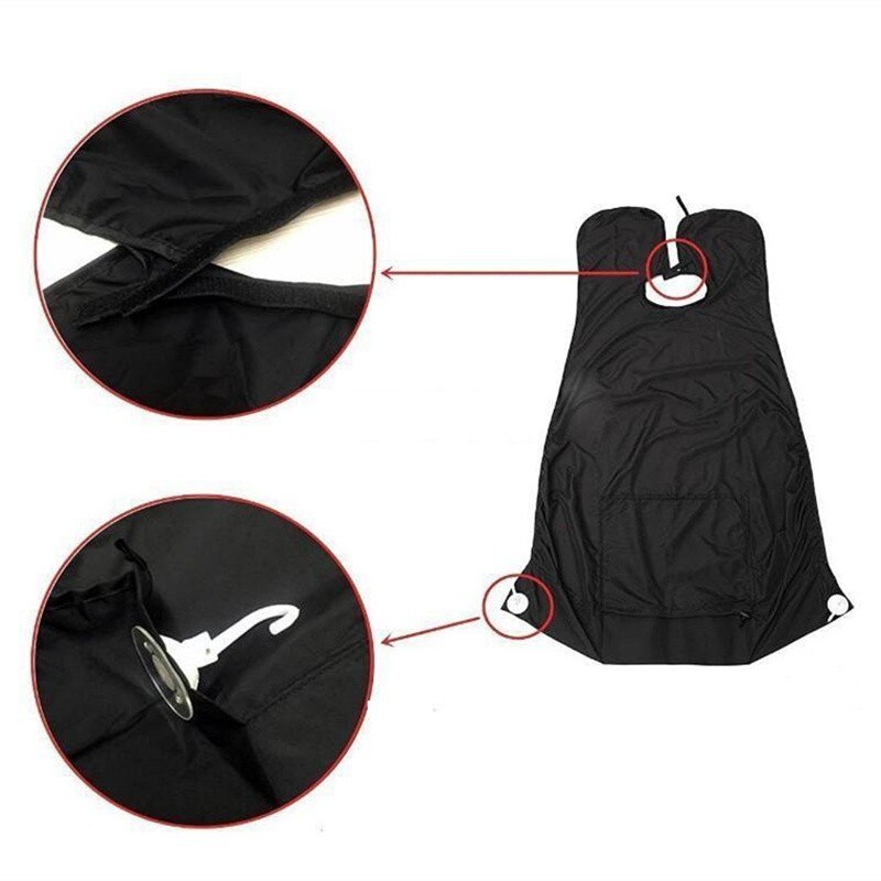 Babero de afeitado para el cuidado de la barba para hombre, delantal de corte de pelo Facial, paño impermeable, protector de limpieza, accesorios de baño, 1 ud.
