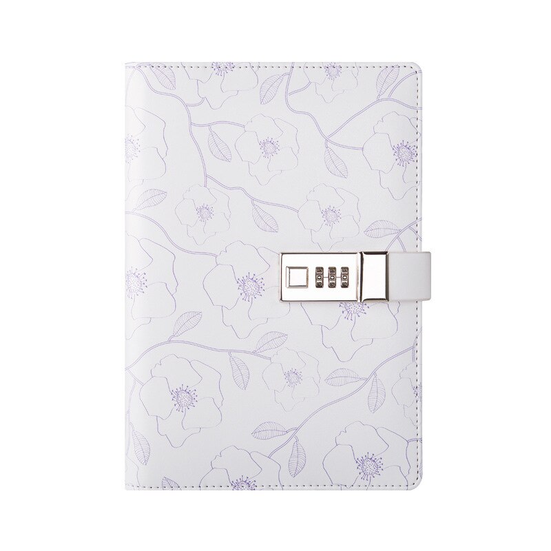A5 Diary Agenda Planner Organizer Wonderful Notebook and Journal with Lock Line Blank Note Book Back to School Travel Handbook: Purple 