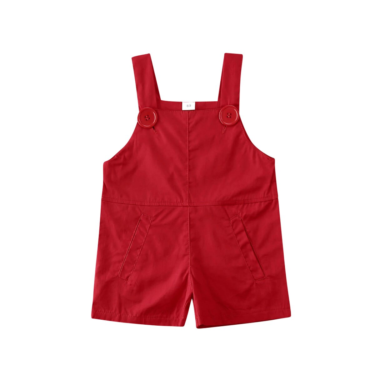 Pudcoco nyfødt barn baby pige dreng romper jumpsuit overalls bib bukser tøj tøjbaby tøj: Rød / 6m