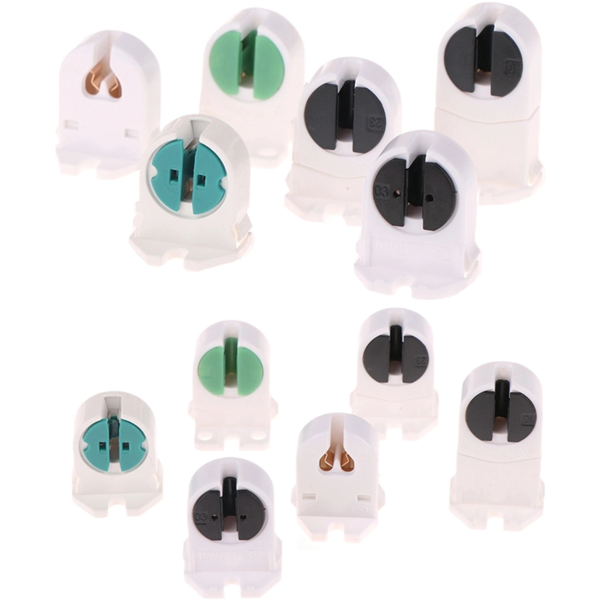 10 Pezzi casa T5 Portalampada G5 base non deviato Portalampada Resistente al Calore AC500V 2A per portato Supporto per Tubo di Luce Fluorescente