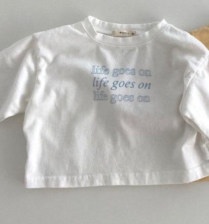 Baby Long Sleeve T Shirt Soft Cotton Infant Letter Print T Shirt For Boys Girls Casual Tops Loose Kids Tee Bottoming Shirts: beige / 9M  73cm