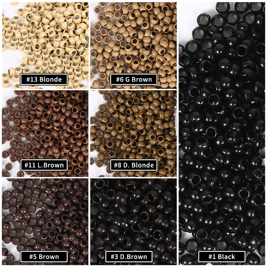 1000 Stuks/Fles Micro Ringen Buizen Micro Ringen Links Kralen Voor Ik Tip Haarverlenging Gereedschap Microchip Reforzado Para Extensiones