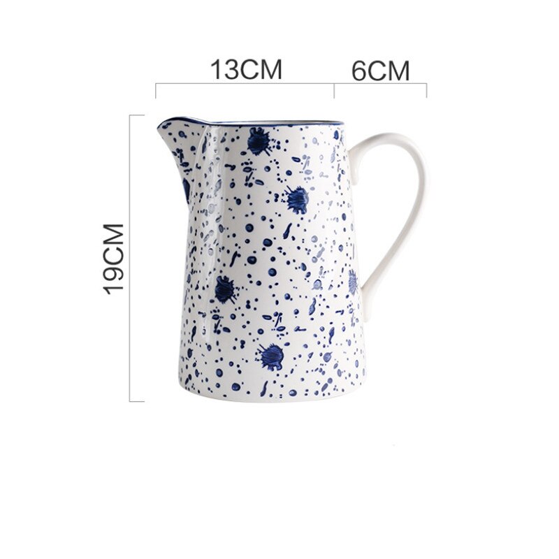 Jarra de agua de cerámica de gran capacidad japonesa, botella de té de la leche, jugo, cocina doméstica, bote de agua, taza hervidor, jarra de agua resistente al calor: Kettle A