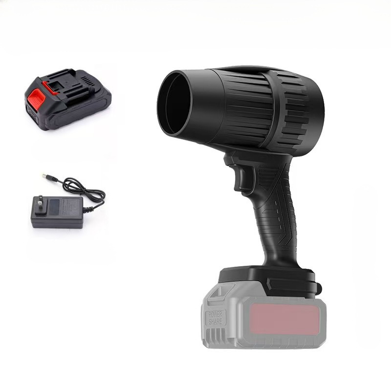 Potente soplador eléctrico Turbo, sopladores de 33000rpm, potente ventilador inalámbrico, ventilador de chorro, herramienta de soplado de aire para polvo de hojas de nieve para masa de 21V: Naranja