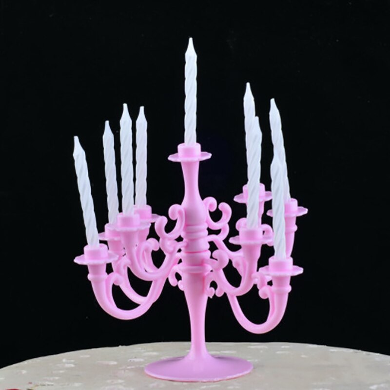 Candles and Candlestick Birthday Party Cake Candle Holders Toppers Decor: PK
