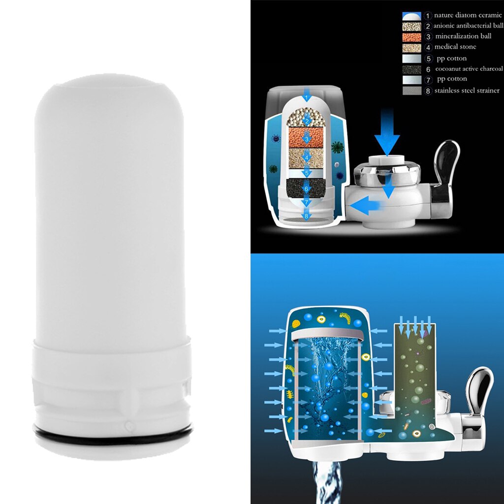 Tap Water Purifier Cartridge Ceramic Kitchen Water Filter Cartridge Replace