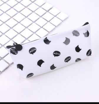 Cat Pencil Case Silica Gel School Supplies Stationery School Cute Pencil Box Pencilcase Pencil Bag School Tools Kawaii: D
