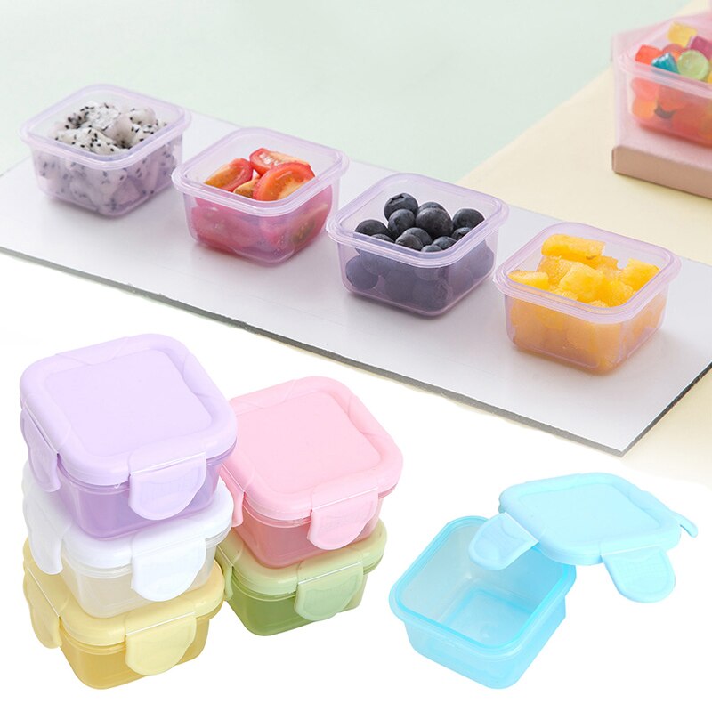 60ML Kitchen Storage Box Small Plastic Containers Airtight Food Storage Containers Moisture-proof Food Storage Case Organizer