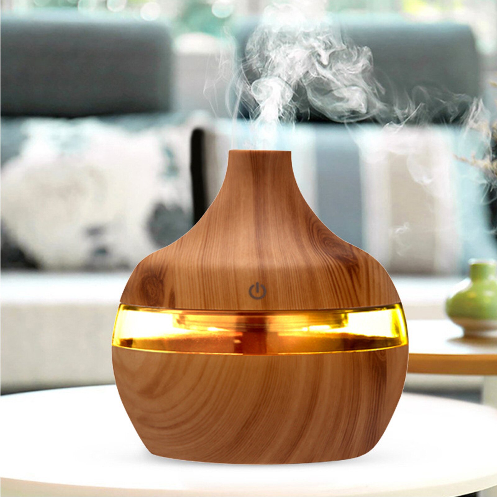 40 #300Ml Lucht Aroma Essentiële Olie Diffuser Led Aroma Aromatherapie Luchtbevochtiger Diffusore Oli Air Aroma Essentiële Olie Diffuser led: Yellow