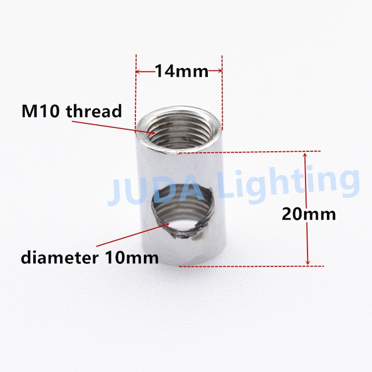 Lamp Tooth Tube M10 thread pipe 3 holes connection adapter for chandelier led pendant light retro lamp iron hardware fittings
