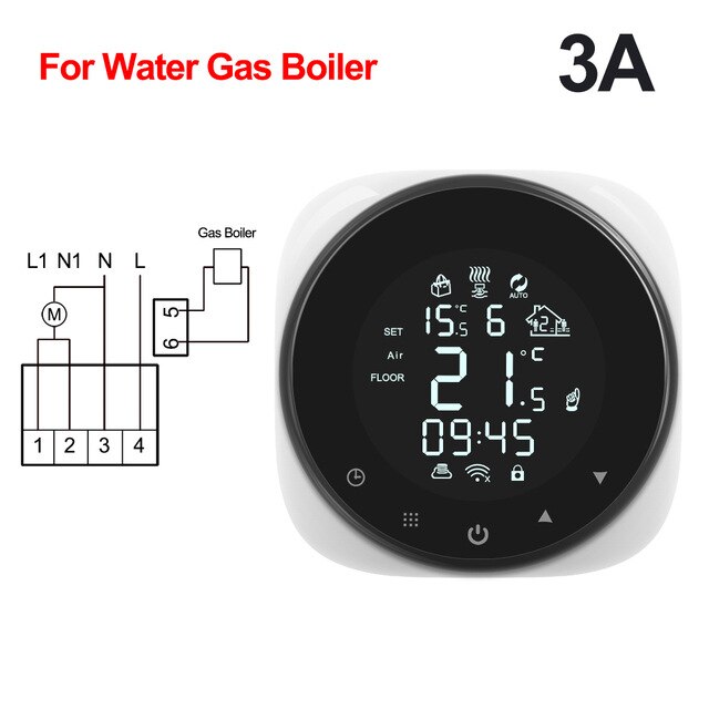 Thermostat WiFi intelligent Tuya/Smart Life, contrôleur de température pour l&#39;eau, chauffage électrique au sol, chaudière à eau et à gaz, Alexa Google Home: Water Gas Boiler