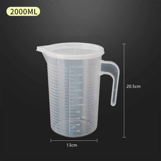 Large Measuring Container Great Pool Measuring Cup Chemicals Also Used For Motor Oil Measuring , Lawn Measuring, Lye Container: 2000ml