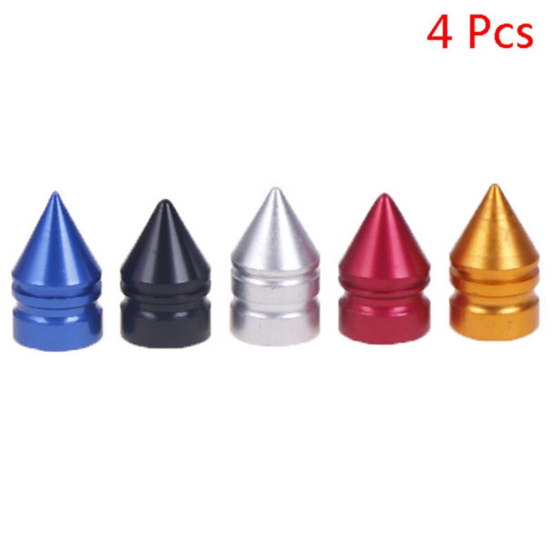 4 stuks aluminium banden, stuurpendoppen, spikes, wieldoppen, stofdichte aluminium ventieldop