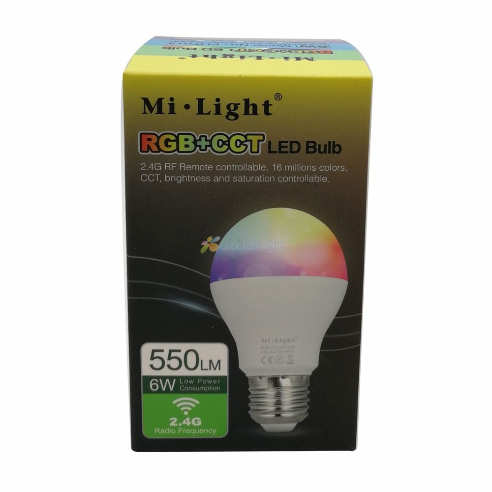 Milight 2.4G Led ampoule MR16 GU10 E14 E27 lampe à Led 4W 5W 6W 9W 12W CCT RGBW RGBWW RGB + CCT lumière Led sans fil Wifi télécommande