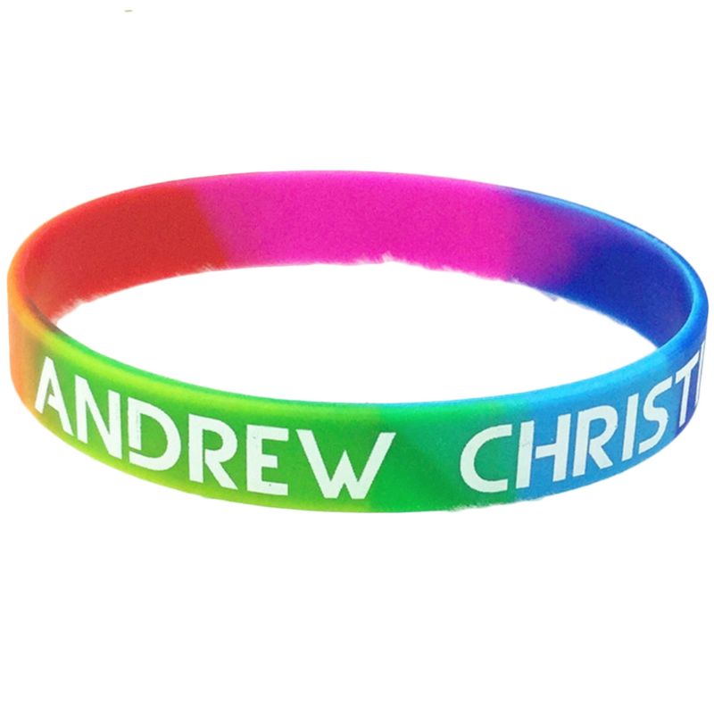 18 soorten Unisex LGBT Rainbow Letters Sport Zes-Kleur Gay Lesbische Trots Siliconen Rubber Polsbandje Armband Party Parade