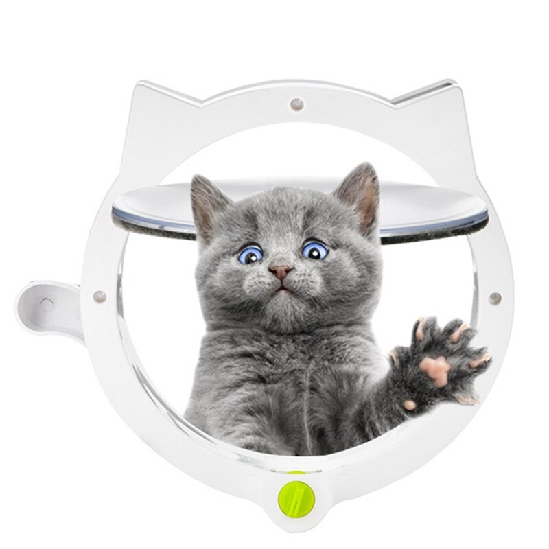 Legendog Kleine Ronde Kat Deur Kitten Abs Plastic Kleine Huisdier Gate Deur Huisdier Venster Afsluitbare Installeren Veilig Kat Gate