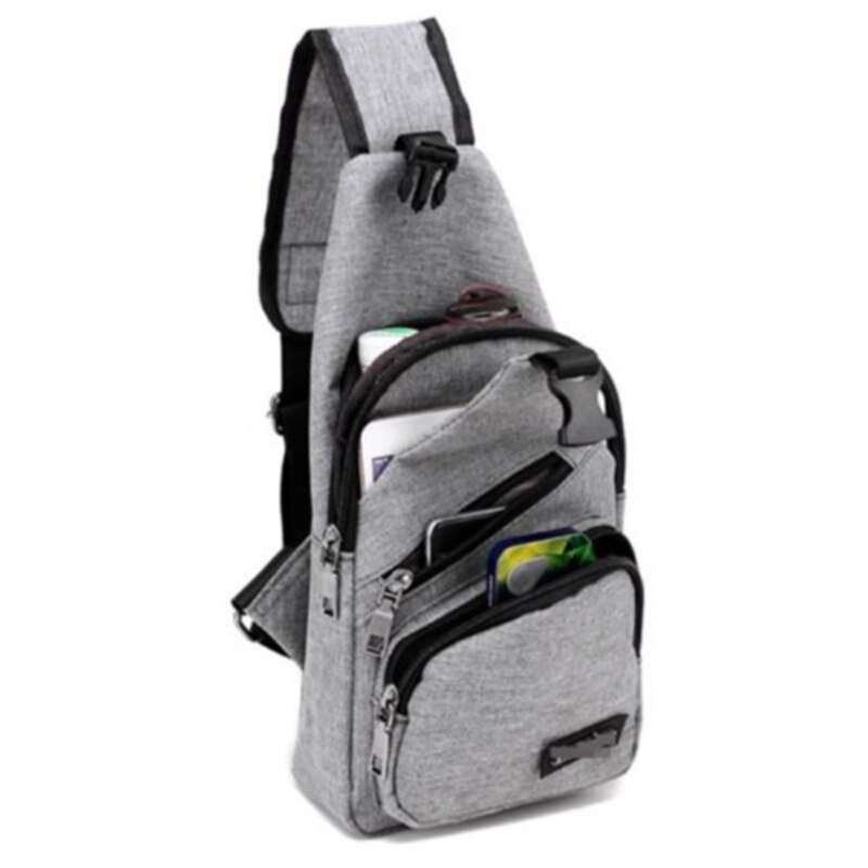 Heren canvas slingpack borst schouder crossbody tas biker satchel heren aktetassen hott uitverkoop