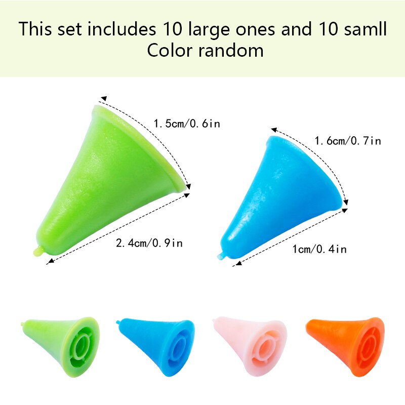 LMDZ 20PCS16pcs/set Needle Cap Soft Silicon Mix Color Knitting Needles Cover Knitting Tools Crochet Hooks Sewing Accessories
