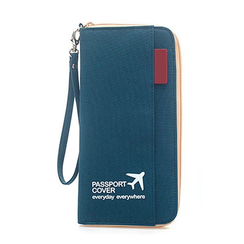 Frauen Männer Reisepass Halter Organizer Abdeckung ID Karte Tasche Passport Wallet Dokument pouch Schutzhülle PC0002: Blue