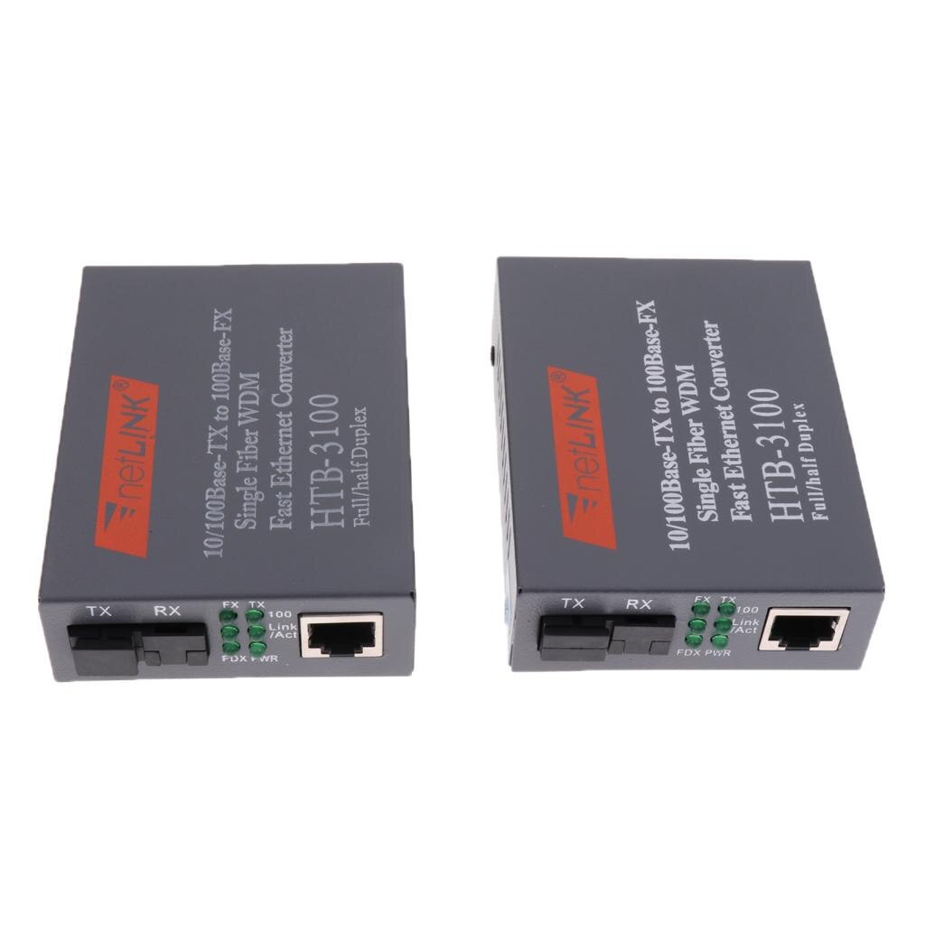 10/100M Singlemode 25KM Simplex SC Fiber Optic to Ethernet Converter EU