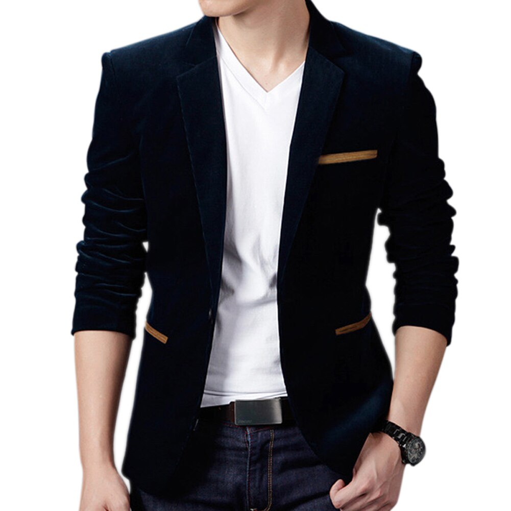 Blazers de marque pour hommes, vestes pour hommes, blazers, vestes de costume, manteaux slim, vêtements masculins, veste costume homme  a66: Bleu marine / M