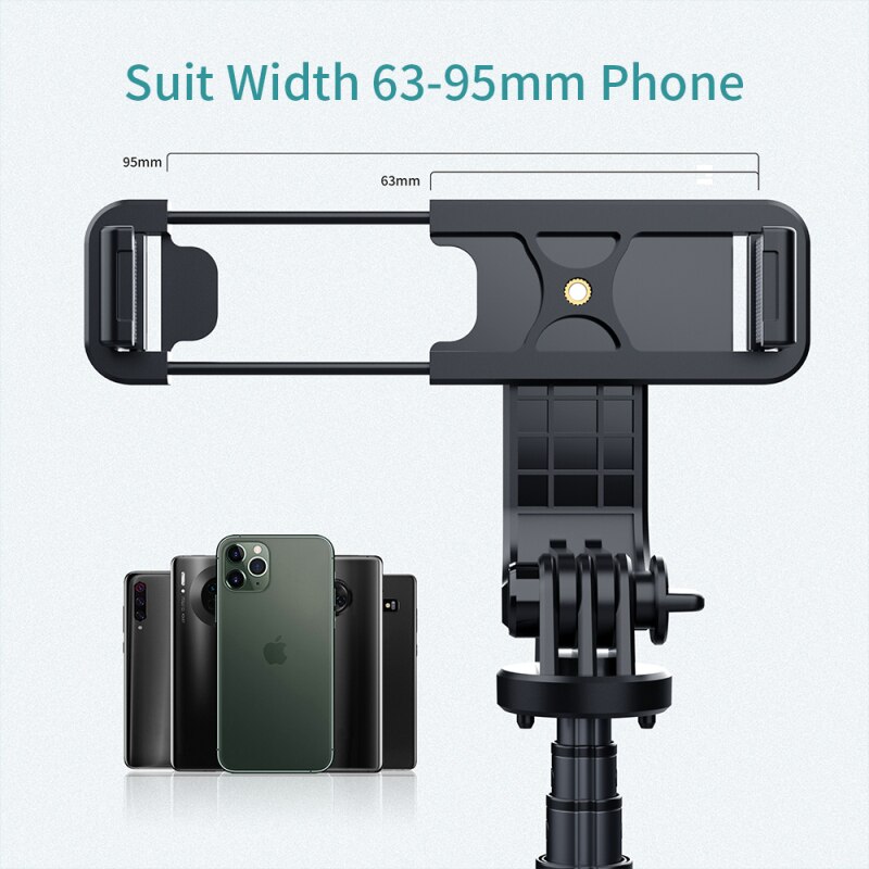 Extendable Bluetooth Selfie Stick - 101cm Max Length - Remote Control Holder for iPhone, Samsung Smartphones