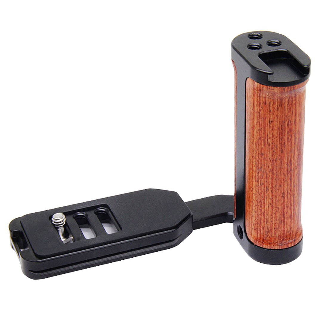 Quick Release L Plate Holder Wooden Handle Protective Hand Grip Camera Bracket ZVE10 Camera Cage Rig For Sony ZV-E10 DLSR Camera