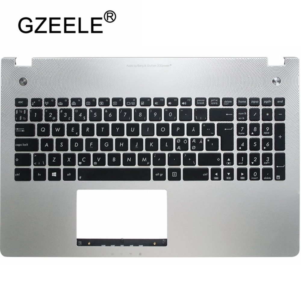 Gzeele Laptop Toetsenbord Bezel Voor Asus X501U N56 N56V N56VM N56VZ N56SL Zilveren Topcase Palmrest Hoofdletters C Shell backlight