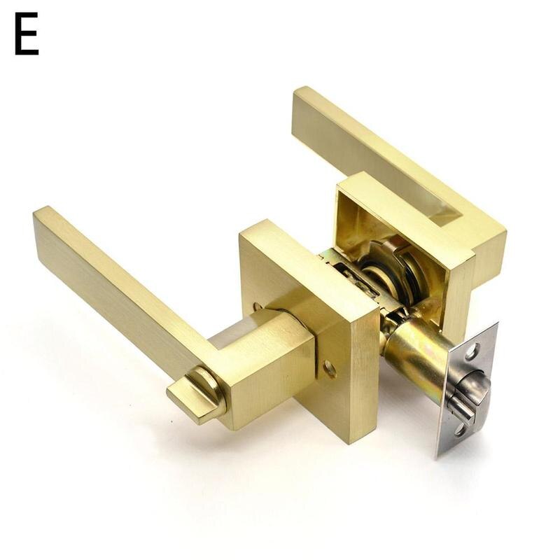 Door Square Handle Lock For Interior Doors With Lock Accessories Handle Handles Set Security Lock Lock Cylinder Heavy Duty T6J5