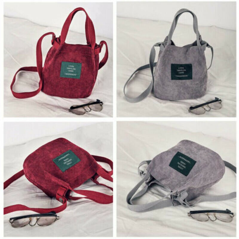 femmes sac à main dames velours côtelé sac à main épaule dames fourre-tout sac à main sacoche sac de messager sac de Shopping de rue