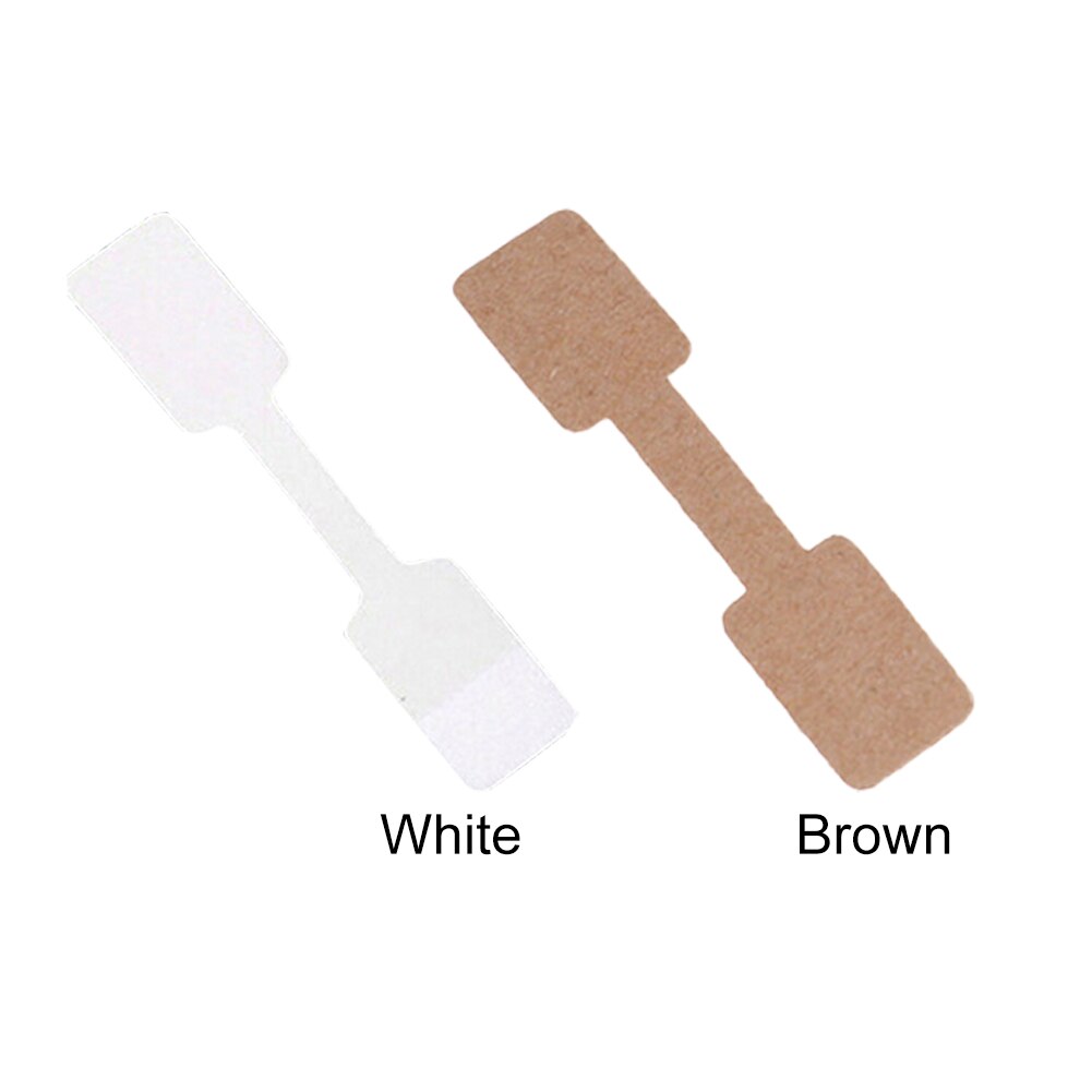 10 Stuks Sieraden Diy Papier Voor Kleding Winkel Briefpapier Quadrate Blank Duurzame Display Zelfklevende Grootte Label Effen Prijskaartje