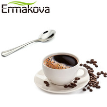 Ermakova Set Van 2 Espresso Lepel 4 Inch Mini Koffielepel Kleine Bistro Lepel Voor Dessert Roestvrij Staal Thee Voorgerecht