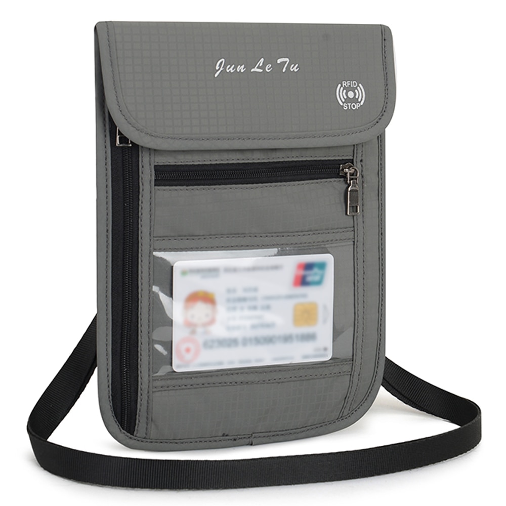 Nacken Beutel Reisen Beutel Nacken Brieftasche mit RFID Blockierung Reisepass Halter dokumentieren Organizer Tasche Karte Tasche für Männer Frauen