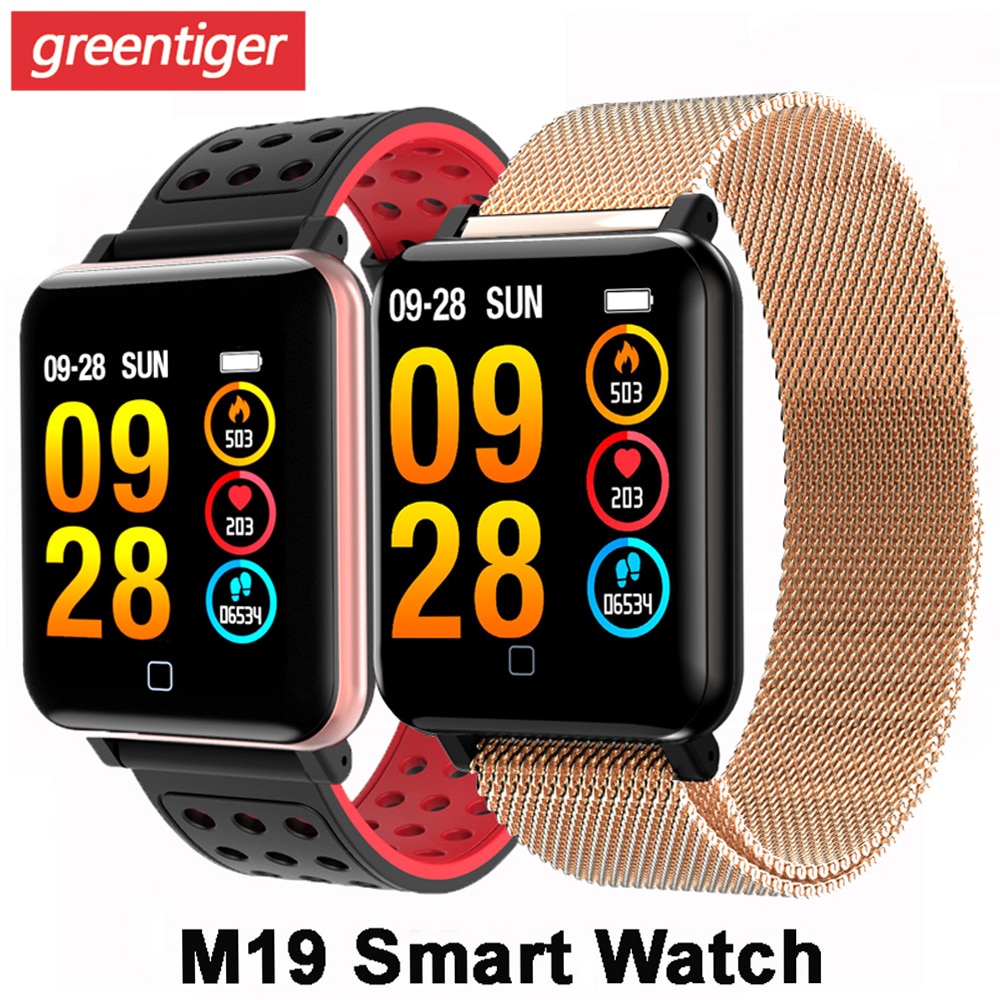 M19 Smart Watch Blood Pressure Fitness Tracker Sma. Grandado