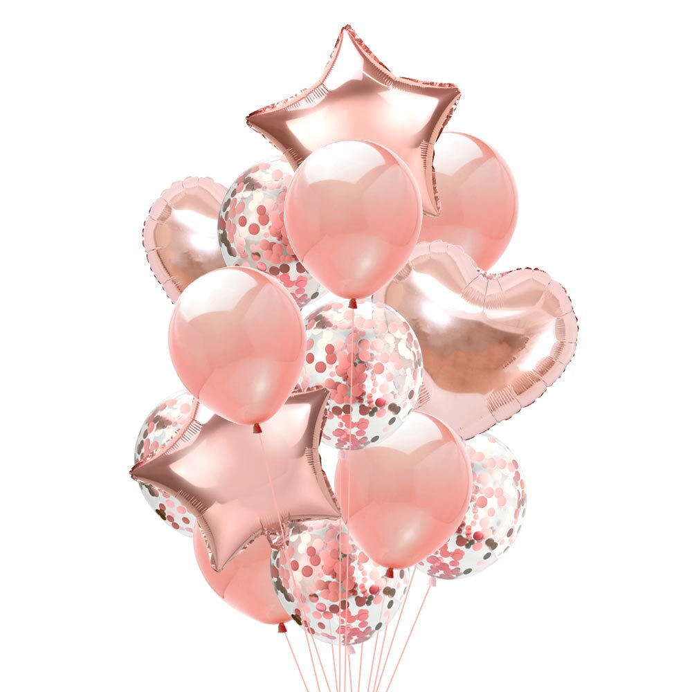 1Set Rose Gold 40th Birthday Party Decoration Happy Birthday Banner Helium Number Balloon 40T Anniversary Adult Party Decoration