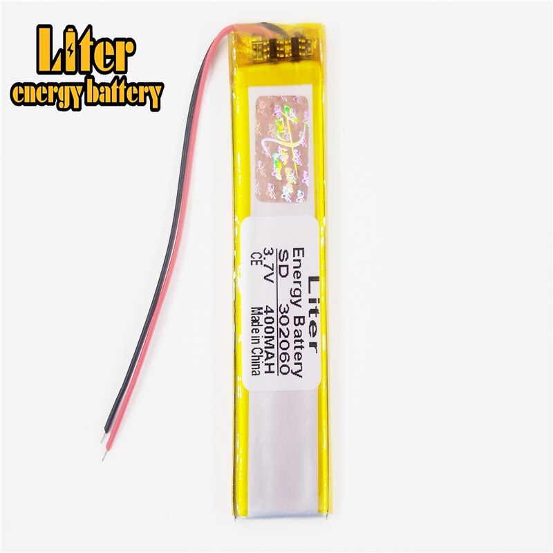 Polymeer Batterij 400 Mah 3.7 V 302060 Smart Home Li-Ion Batterij Voor Dvr Gps Mp3 Mp4