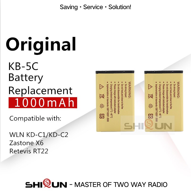 Kb -5c 1000 mah li-ion batteri til wln kd -c1 kd-c2 kd-c10 kd-c50 kd-c51 kd-c52 kompatibelt  rt22s rt15 nk-u1 x6 rt22 rt622 batteri: 2 stk