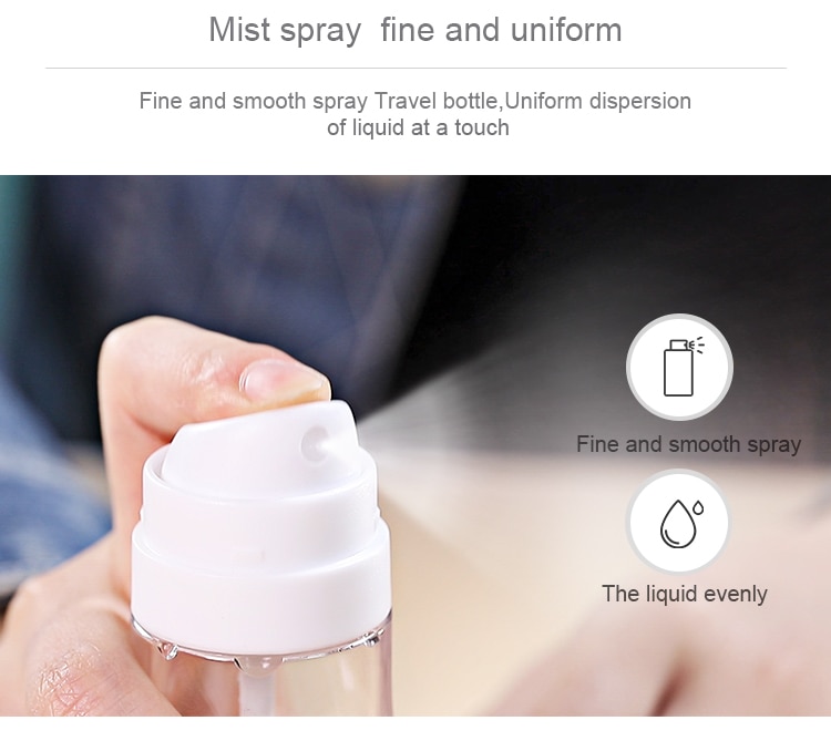 1Pcs 50ml 100ml Random Color Portable Plastic Spray Bottle Liquid Makeup Atomizer Pot Mini Empty Cosmetic Makeup Containers