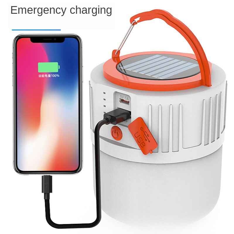 Lámpara multifuncional para exteriores, farol de caballo con 24LED, carga USB, emergencia, portátil, batería de litio 18650