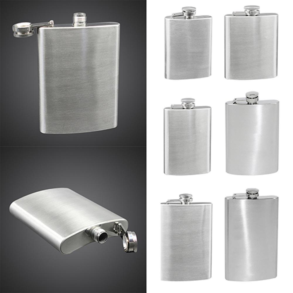 4 5 6 7 8 10 Oz Stainless Steel Hip Flask with Funnel Liquor Whisky Outdoor Portable Pocket Flasks Alcohol Bottle heupfles