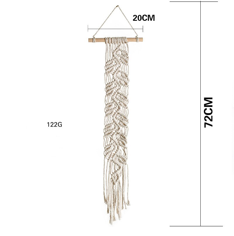Tenture Murale En Macramé Main Boho - Décoration Murale Coton Tressé | Style Ethnique, Fait Main
