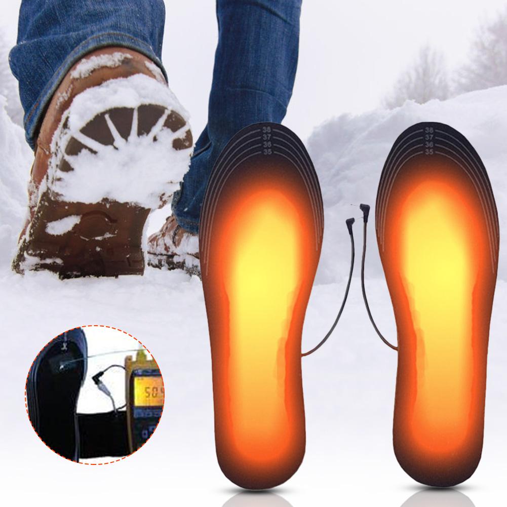 Usb Verwarmde Schoen Zachte Elektrische Verwarmde Inlegzolen Winter Outdoor Sport Voeten Warming Inlegzolen Wasbare